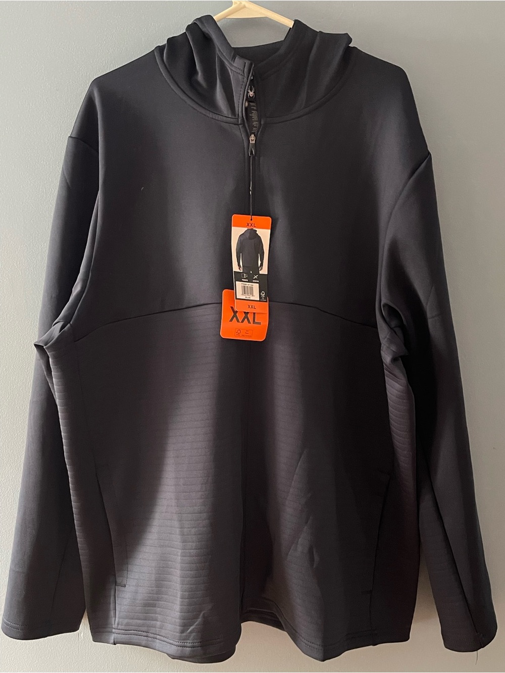 Spyder Men's Black Lightweight Half-Zip Hoodie